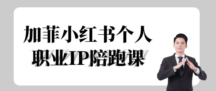 加菲小红书个人职业IP陪跑课